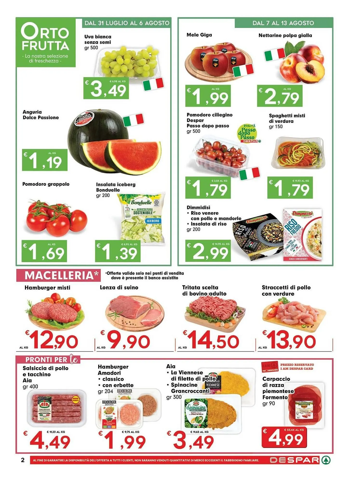 Volantino Despar da 31 luglio a 13 agosto di 2025 - Pagina del volantino 2