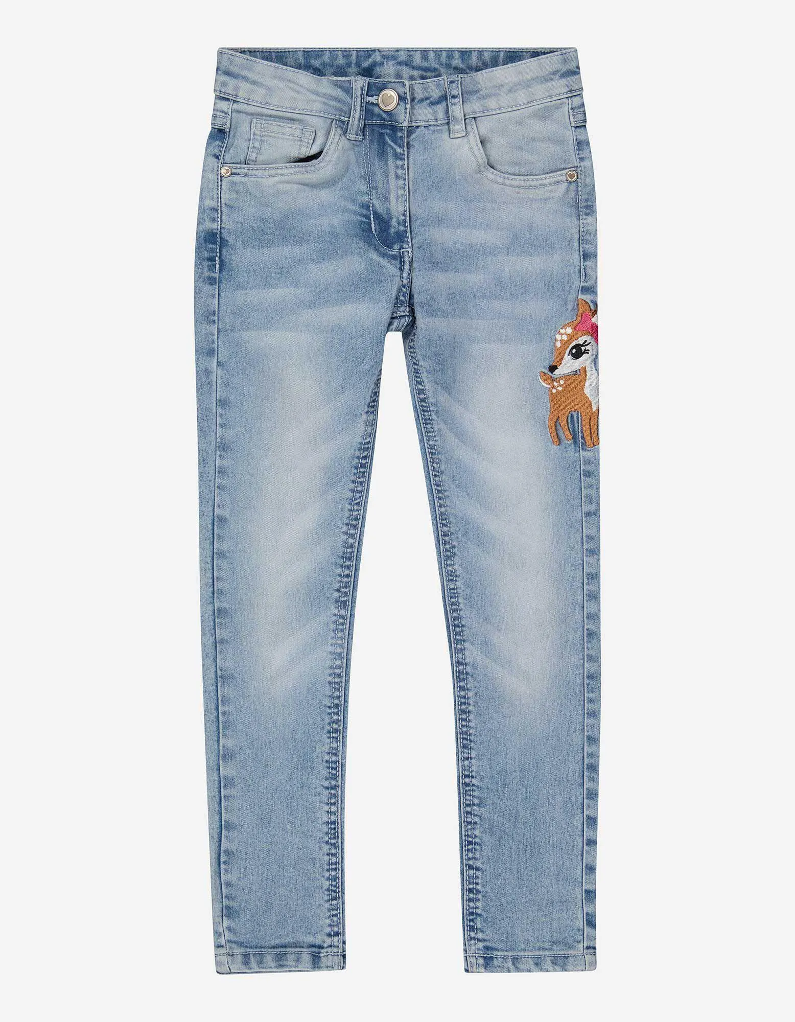 Jeans - Ricami - celeste