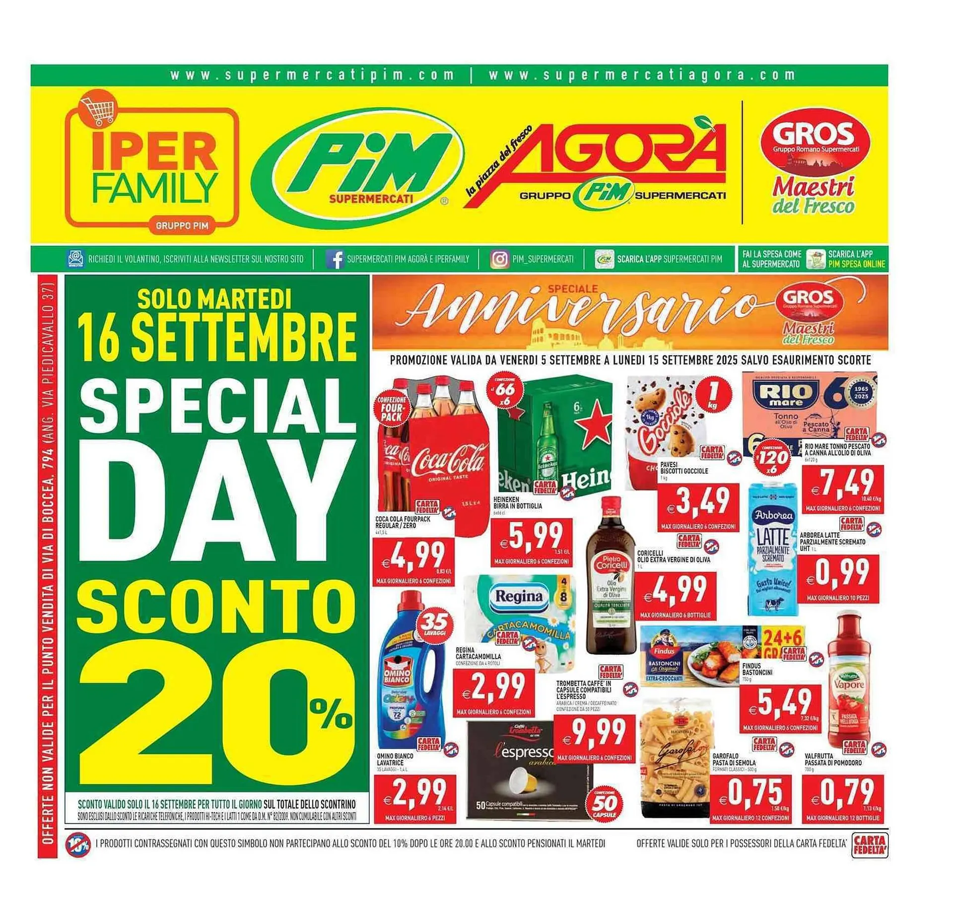 Volantino Supermercati Agorà da 5 settembre a 15 settembre di 2025 - Pagina del volantino 1