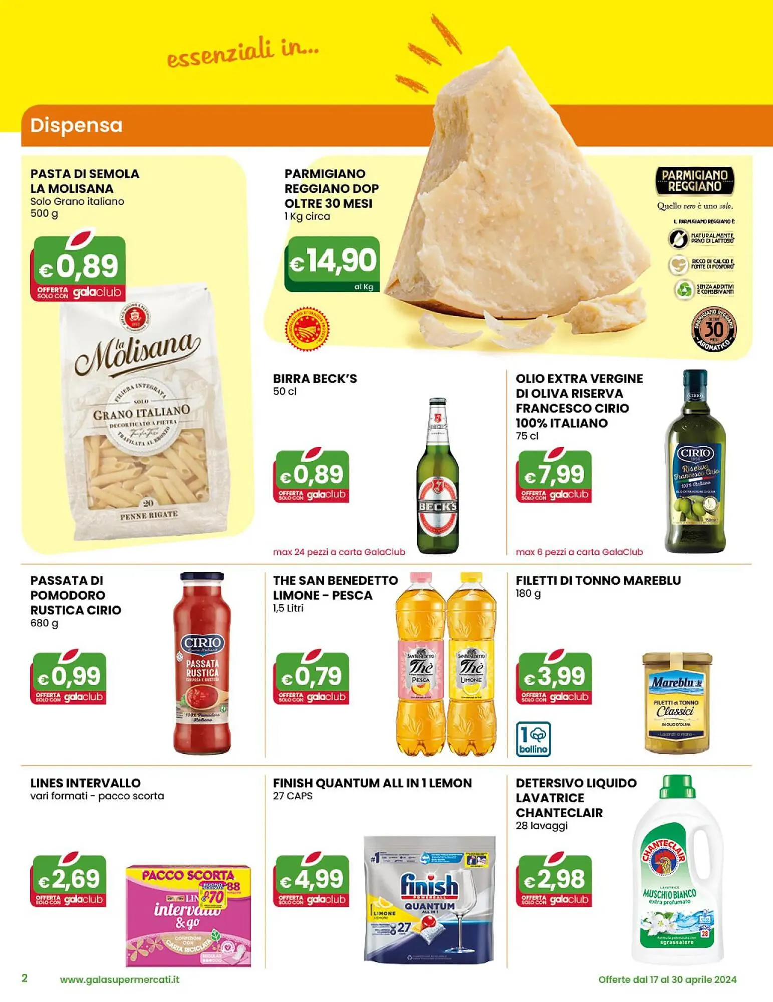 Volantino Gala Supermercati da 17 aprile a 30 aprile di 2024 - Pagina del volantino 2