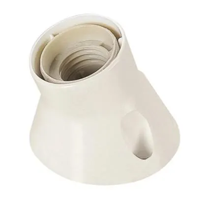 Portalampada E27 da parete con base inclinata bianco