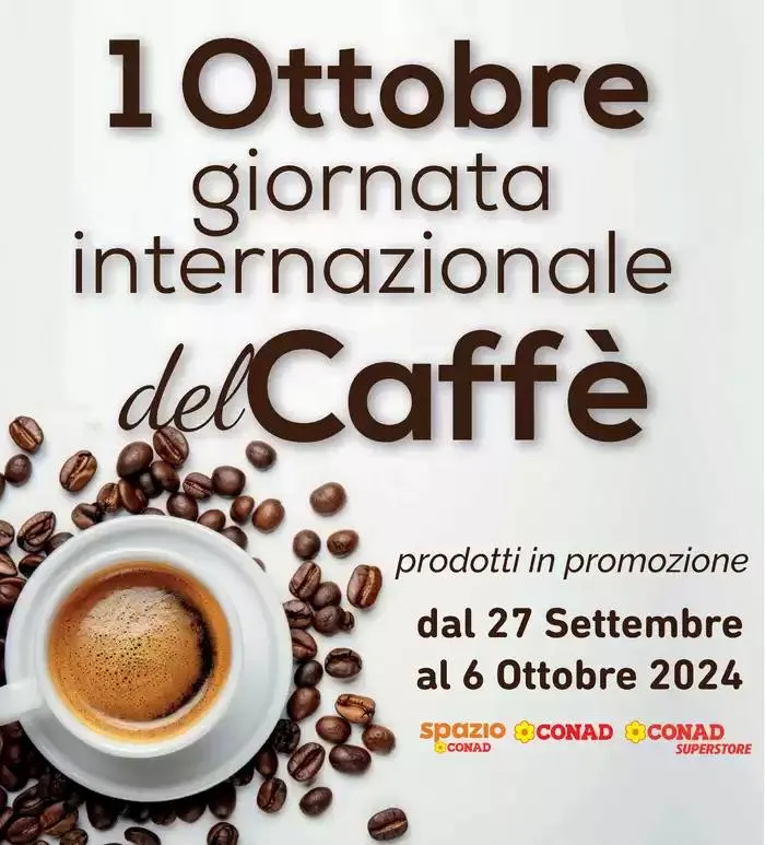 Giornata internazionale del cafe da 27 settembre a 6 ottobre di 2024 - Pagina del volantino 1
