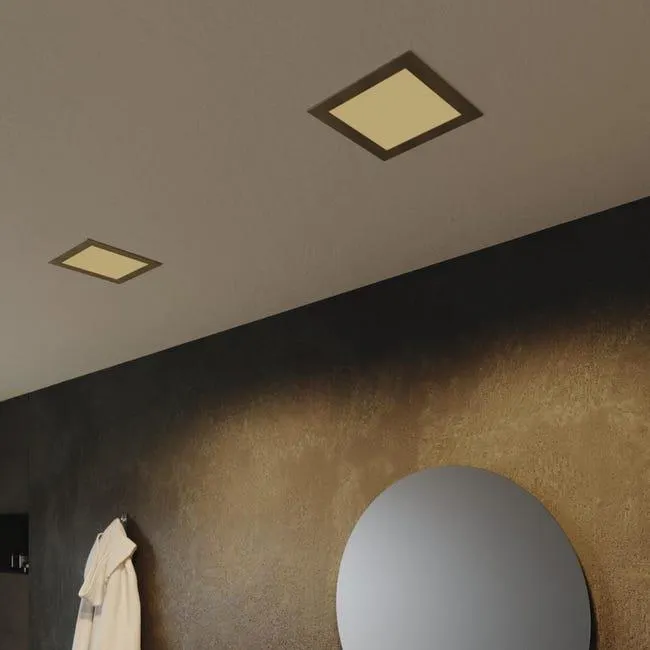 Faretto da incasso con fonte luminosa fisso Modulo LED INSPIRE EXTRAFLAT nichelX20 cm Luce cct da bianco caldo al bianco neutro