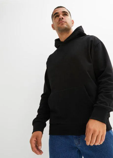 Felpa con cappuccio con spalle leggermente scese, loose fit