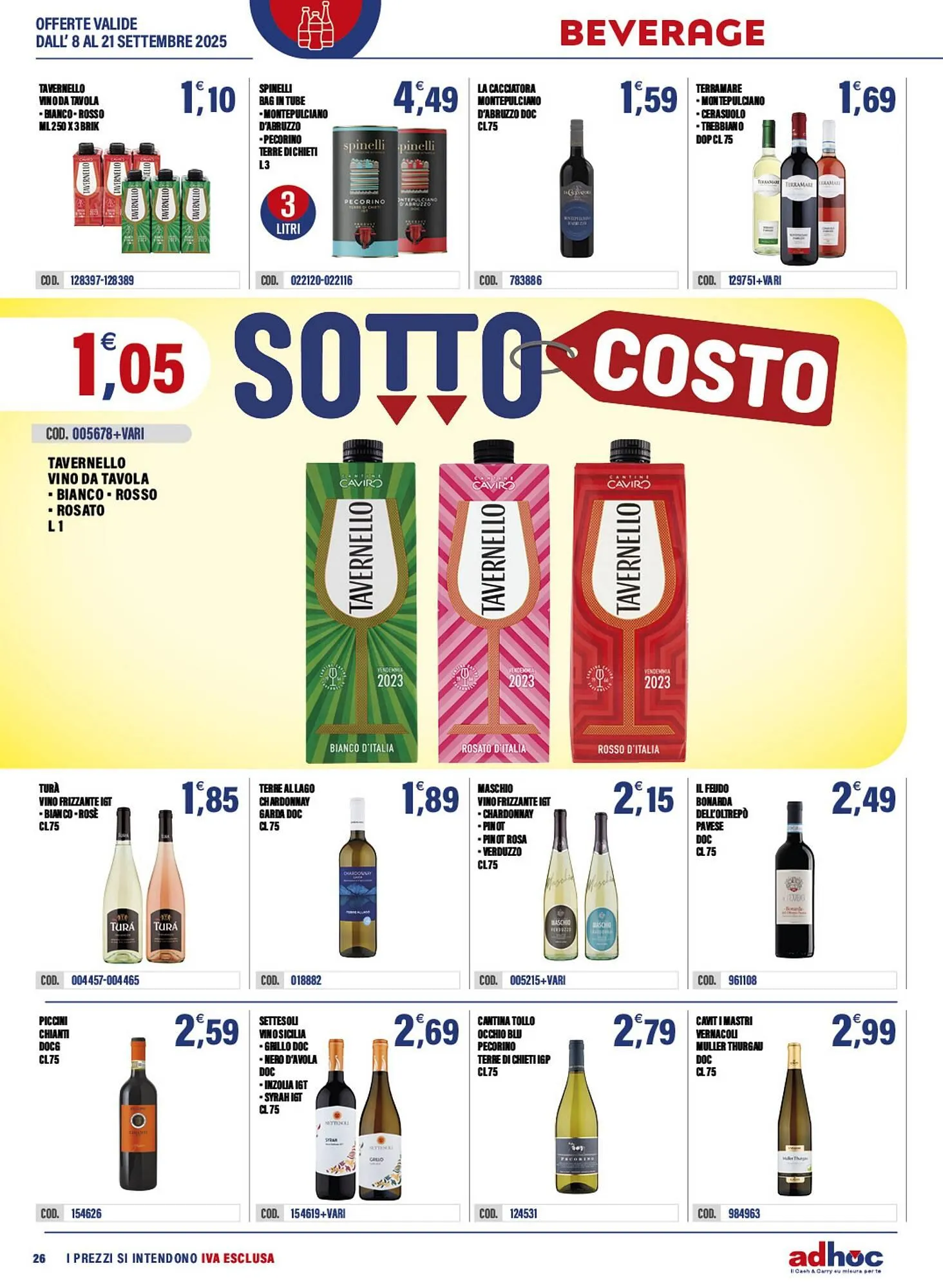 Volantino Adhoc da 8 settembre a 21 settembre di 2025 - Pagina del volantino 26