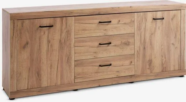 Credenza LINTRUP 2 ante 3 cassetti color rovere