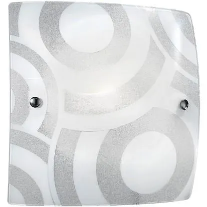 Plafoniera Mirò 30x30x9 cm bianca