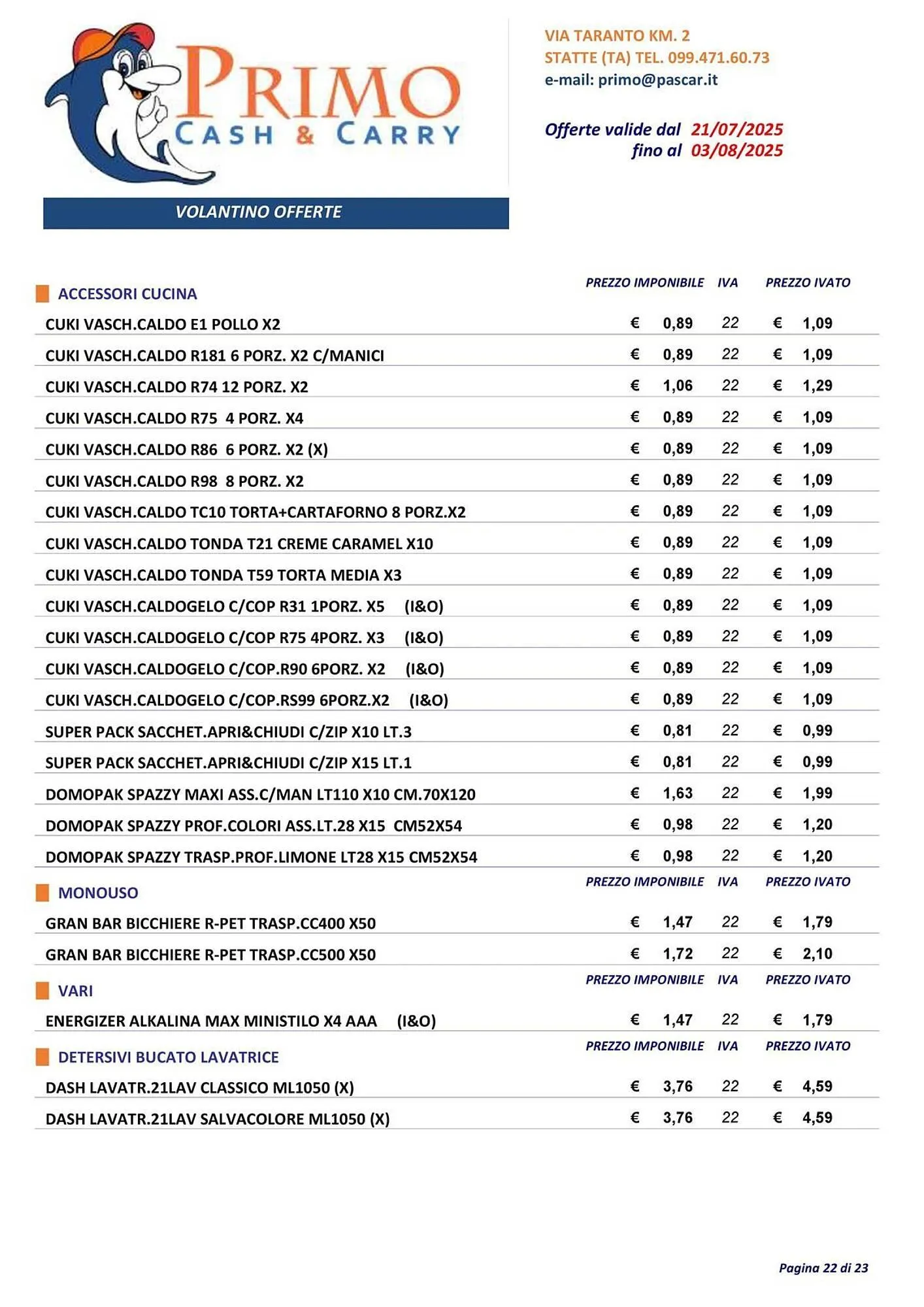 Volantino Gruppo Pascar da 24 luglio a 3 agosto di 2025 - Pagina del volantino 22