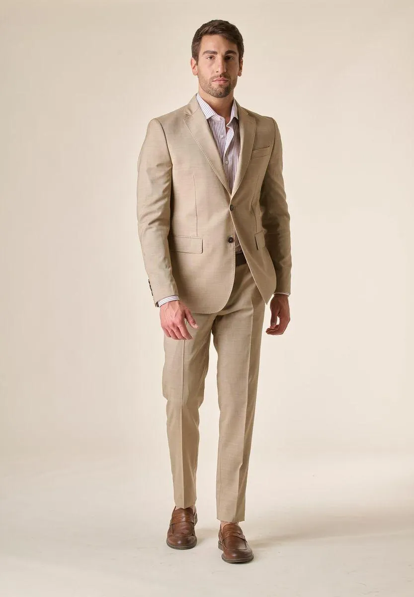 Abito beige lana armaturata custom