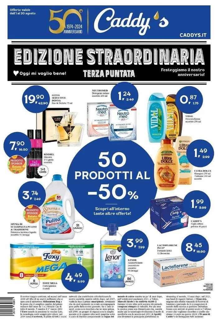 Edizione straordinaria da 1 agosto a 20 agosto di 2024 - Pagina del volantino 1