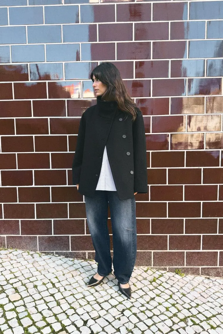 CAPPOTTO CORTO MISTO LANA COLLO ALTO