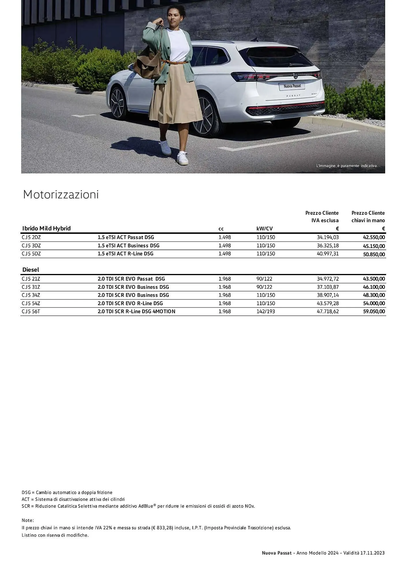 Volantino Volkswagen Nuova Passat e Nuova Passat eTSI da 3 gennaio a 4 gennaio di 2025 - Pagina del volantino 2