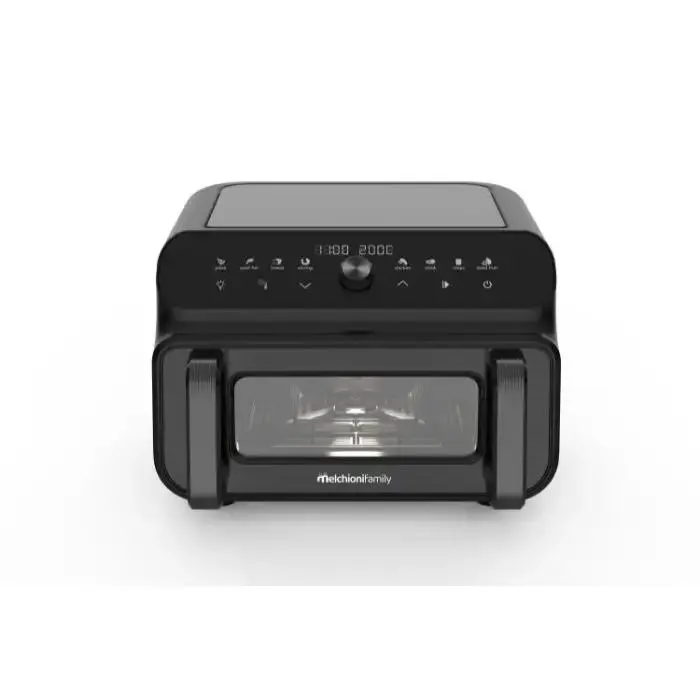 Melchioni beatrice friggitrice ad aria e grill 10 litri fino a 230°c acciaio inox