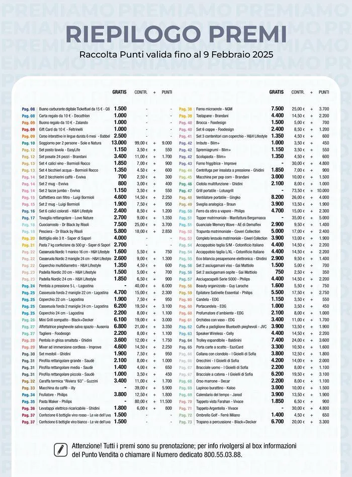 Catalogo Premi 2024 da 24 giugno a 9 febbraio di 2025 - Pagina del volantino 74