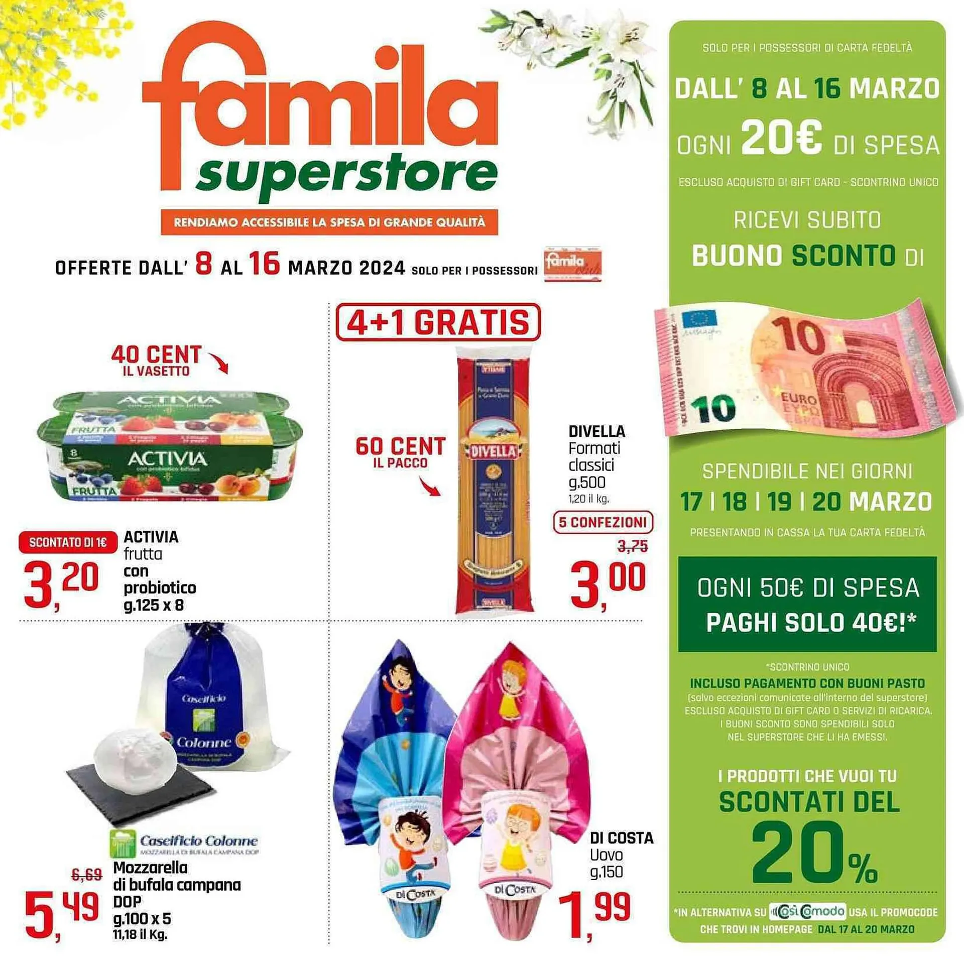 Volantino Famila Superstore da 8 marzo a 16 marzo di 2024 - Pagina del volantino 1