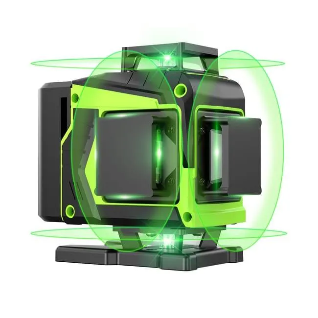 Livello laser autolivellante a 360°, livellamento del cantiere, nero verde, standard europeo