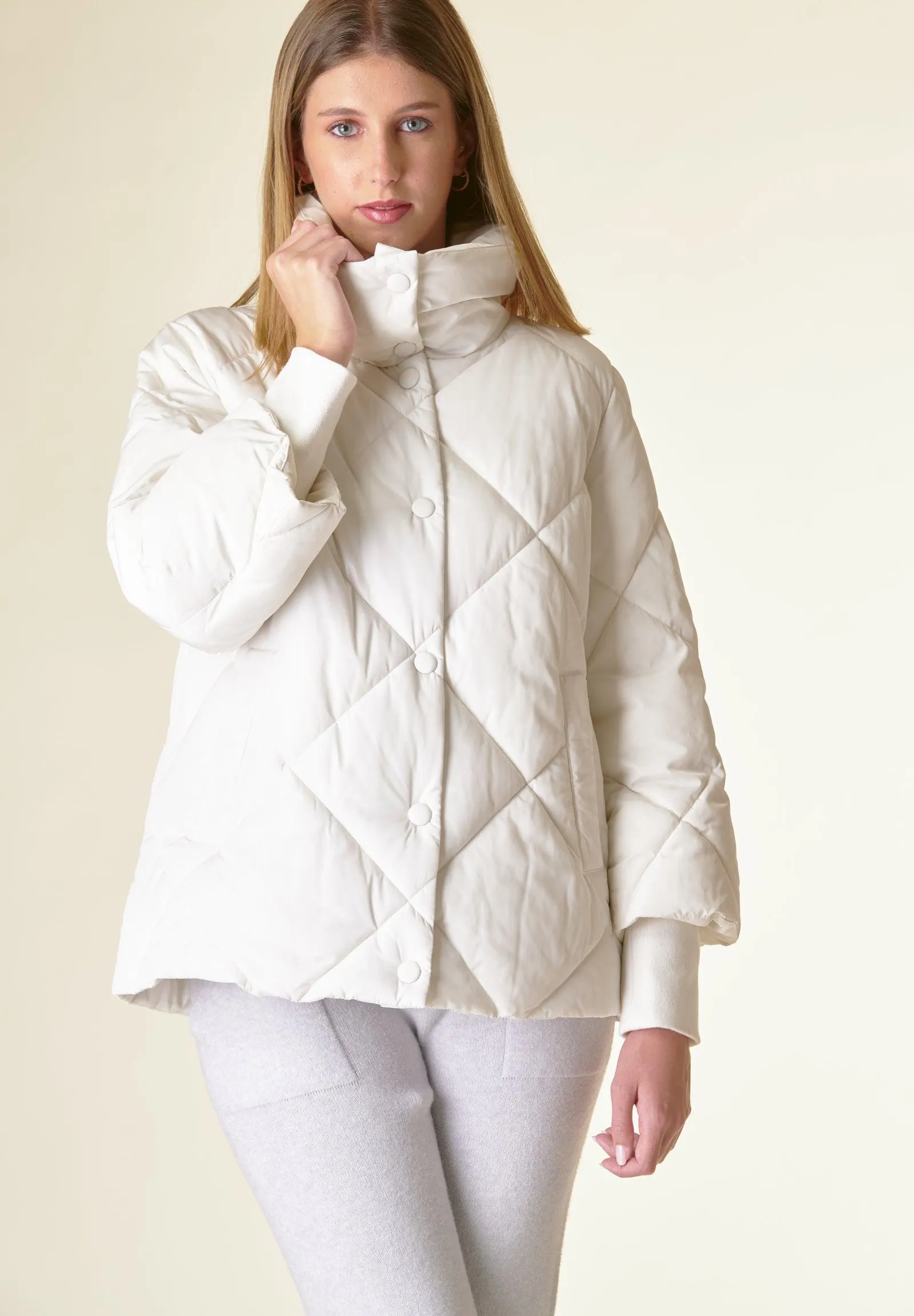 Piumino bianco trapuntato