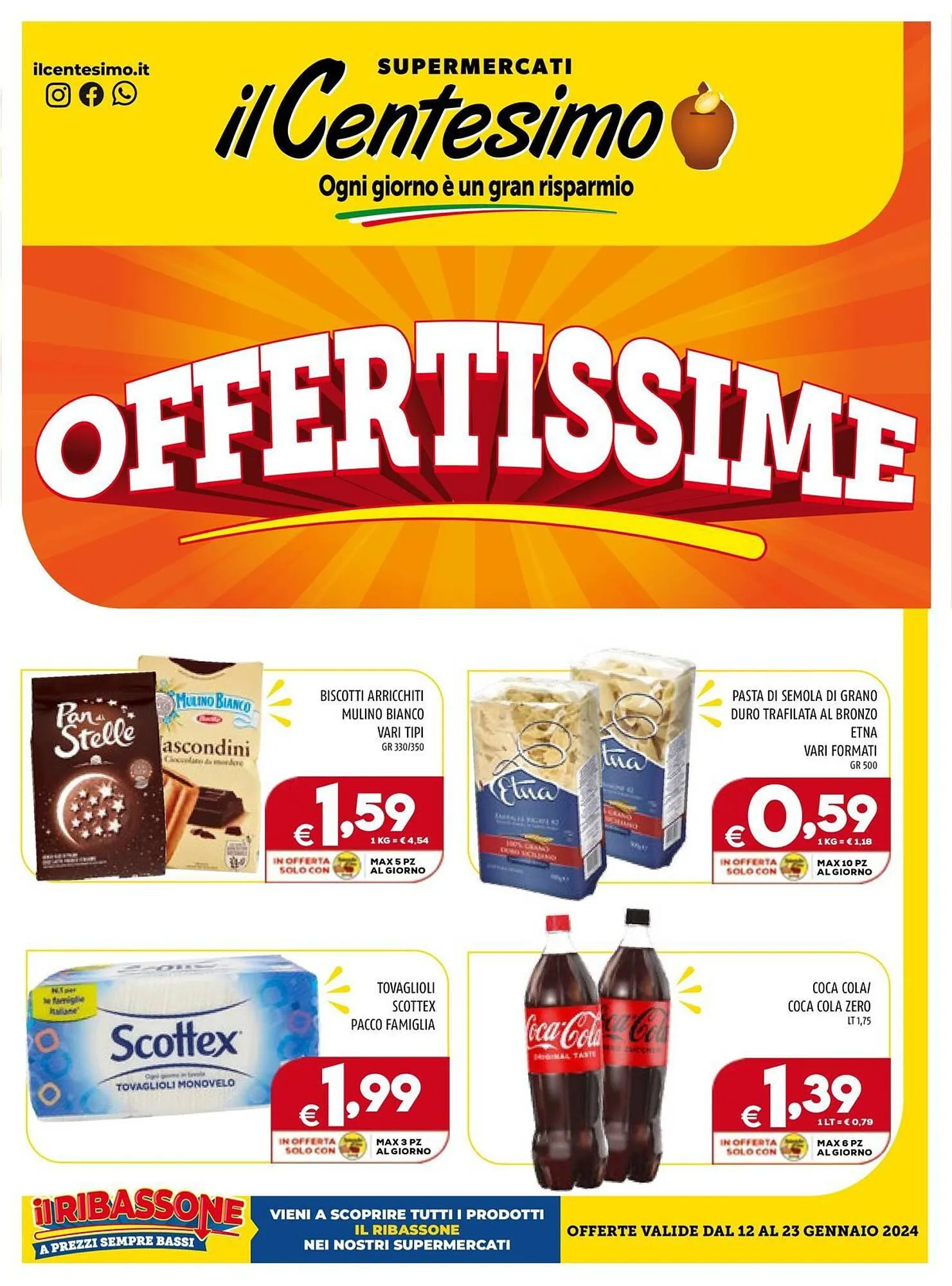 Volantino Il Centesimo da 12 gennaio a 23 gennaio di 2024 - Pagina del volantino 1