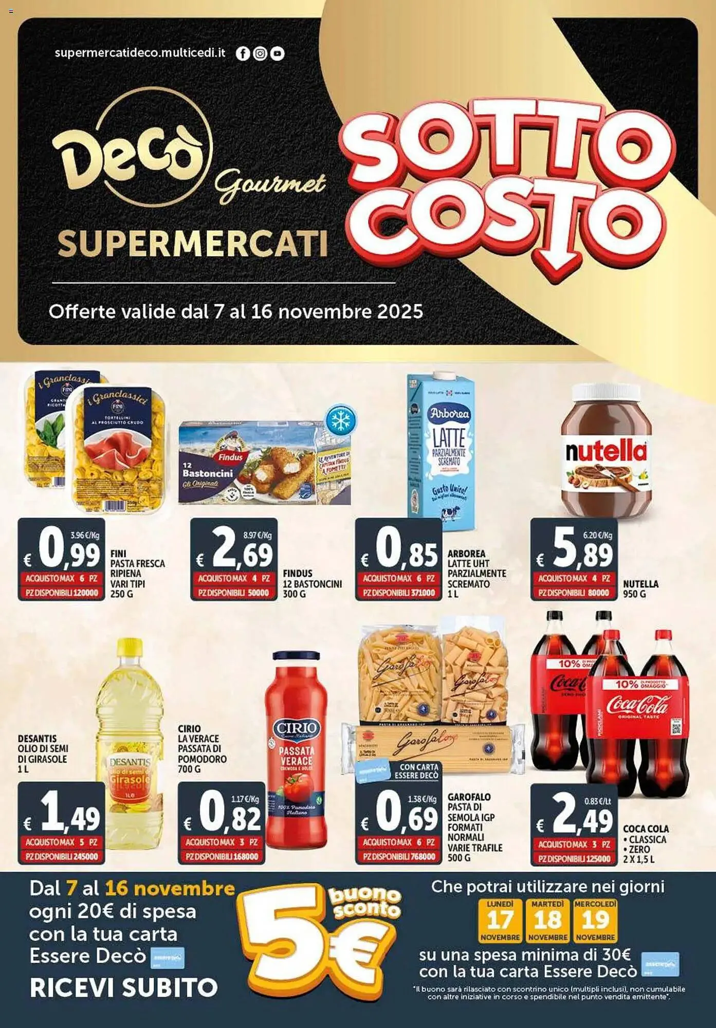 Volantino Gourmet Déco da 7 novembre a 16 novembre di 2025 - Pagina del volantino 1