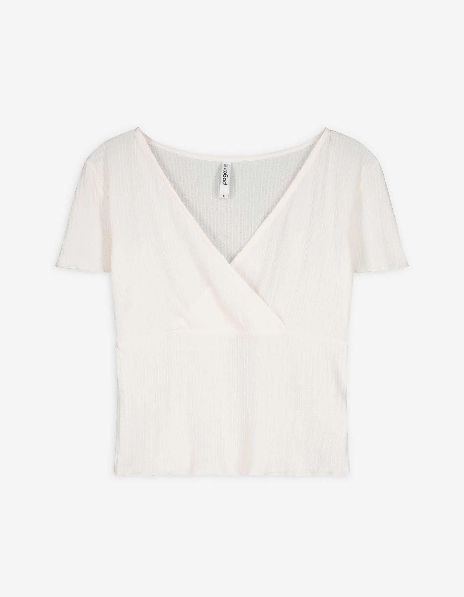 T-shirt - Effetto incrociato - bianco