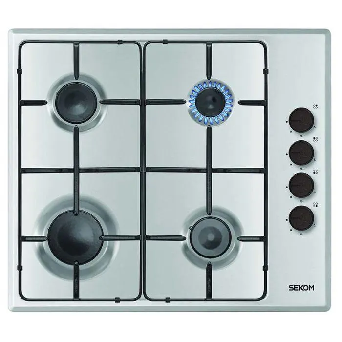 Sekom Piano cottura a gas, 4 fuochi, 58x51 cm