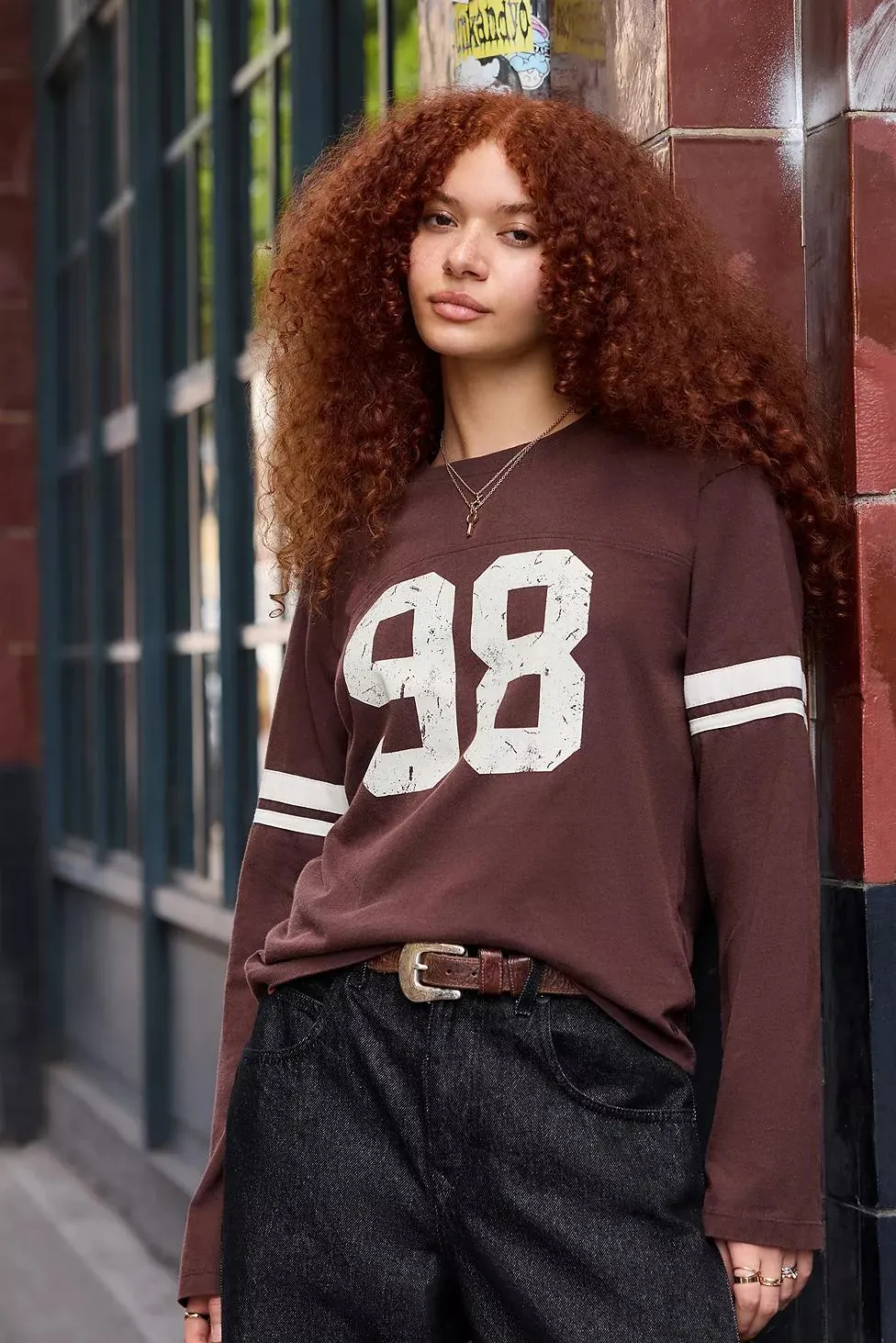 BDG Maglietta a maniche lunghe rilassata Sporty 98