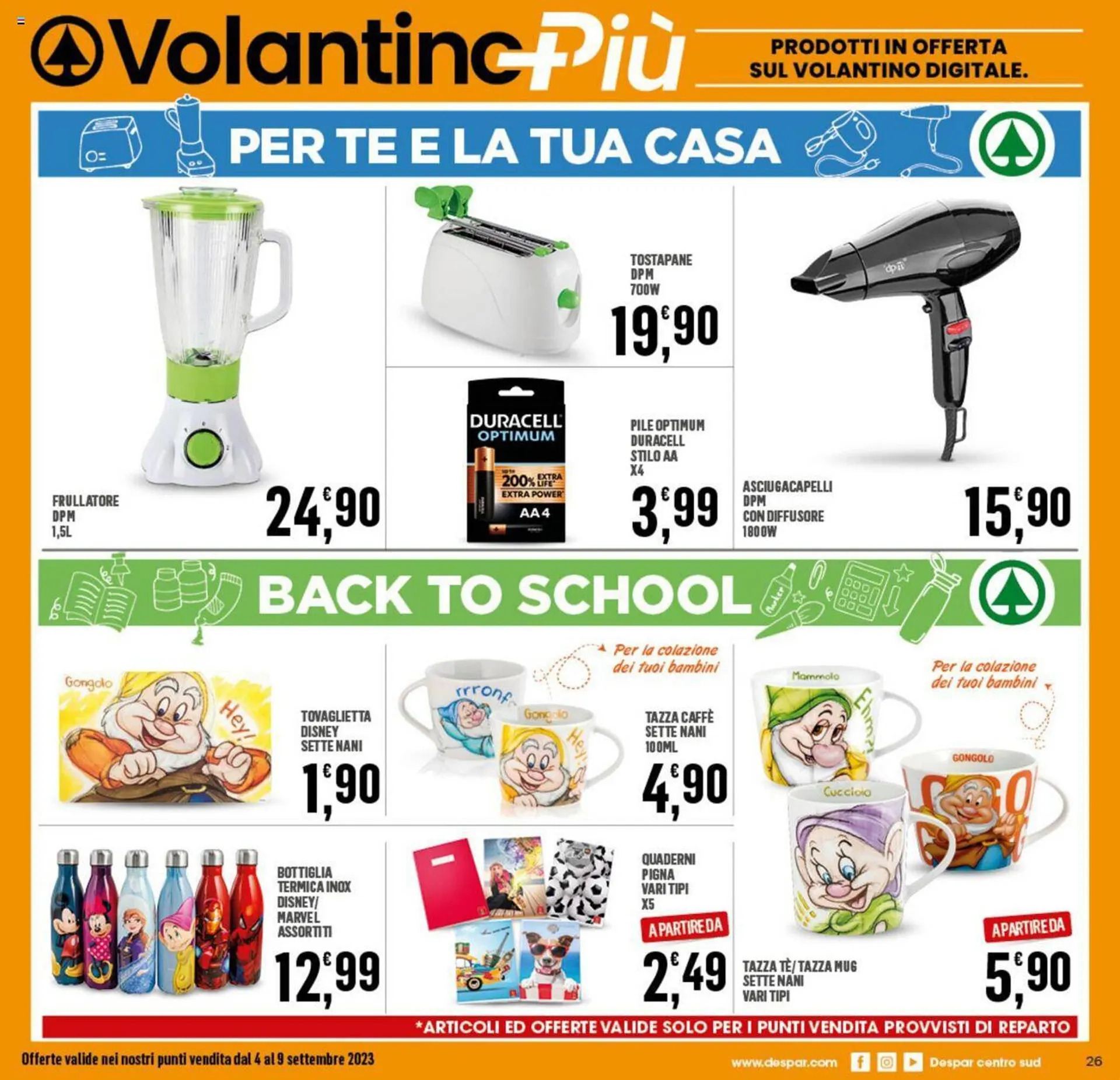 Volantino Eurospar da 4 settembre a 9 settembre di 2023 - Pagina del volantino 26