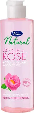 Acqua micellare addolcente all'acqua di rose, 200 ml