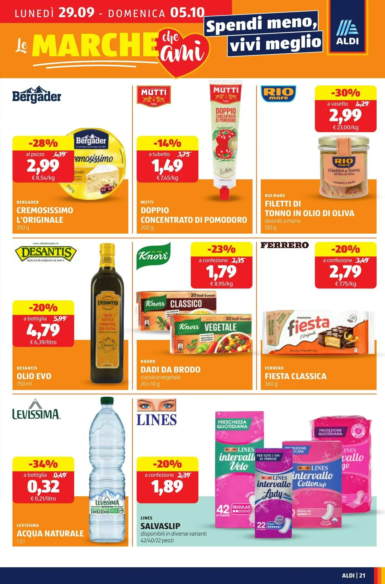 Aldi Volantino attuale da 29 settembre a 5 ottobre di 2025 - Pagina del volantino 21