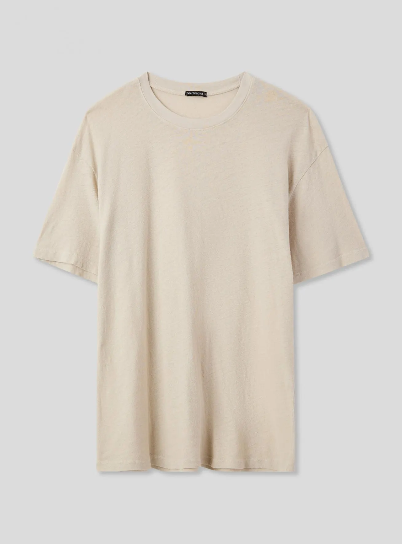 T-shirt misto lino Ghiaccio