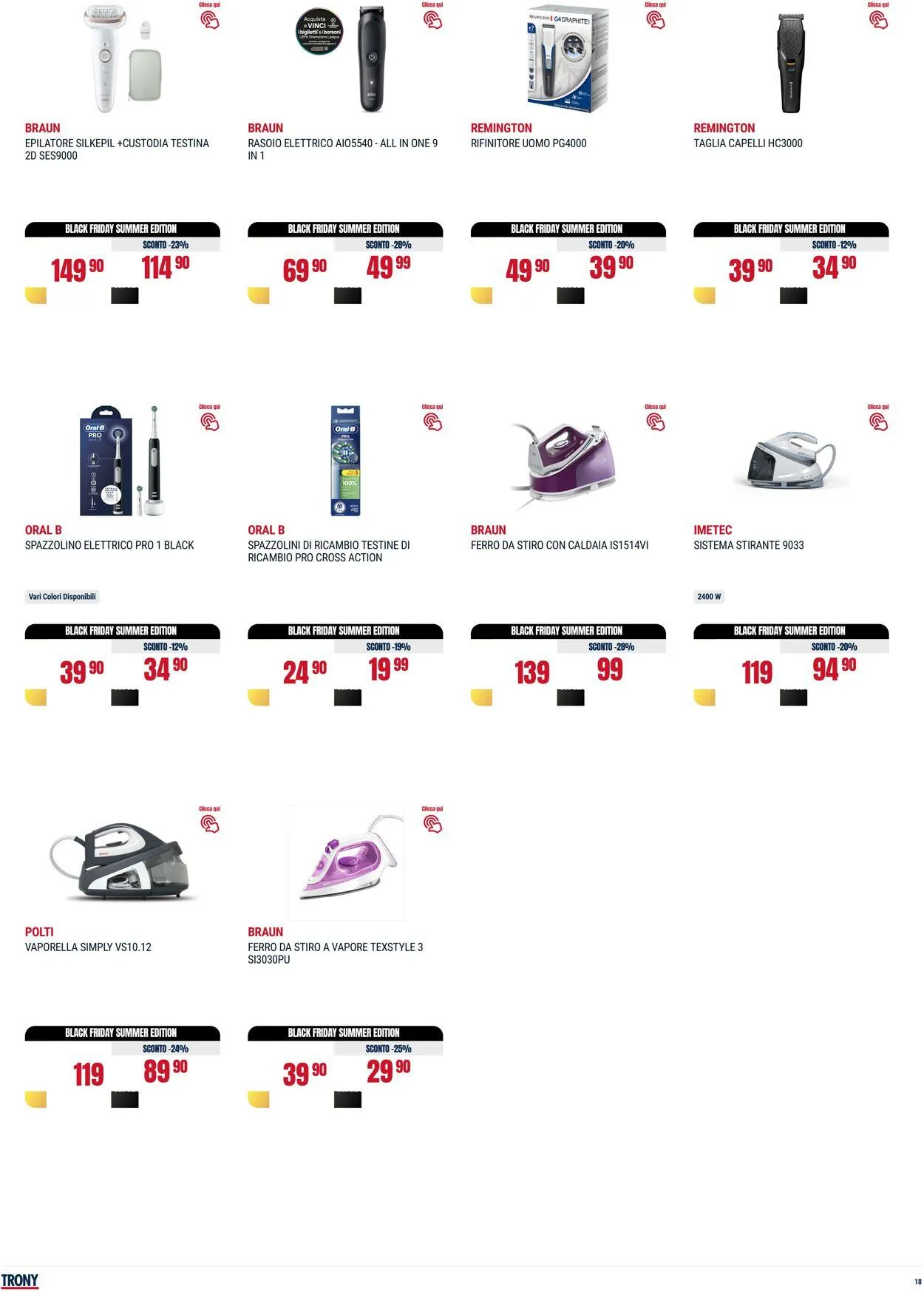 Trony - Napoli Volantino attuale da 31 luglio a 20 agosto di 2025 - Pagina del volantino 18