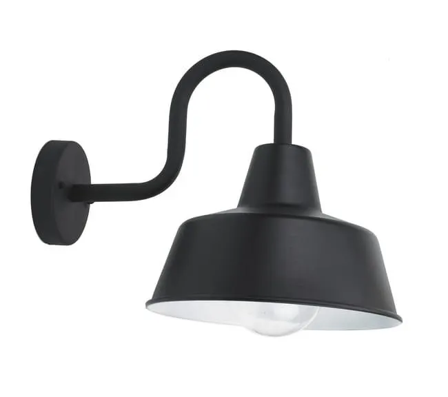Applique classico da esterno Sarasota nero IP44 1X E27 INSPIRE