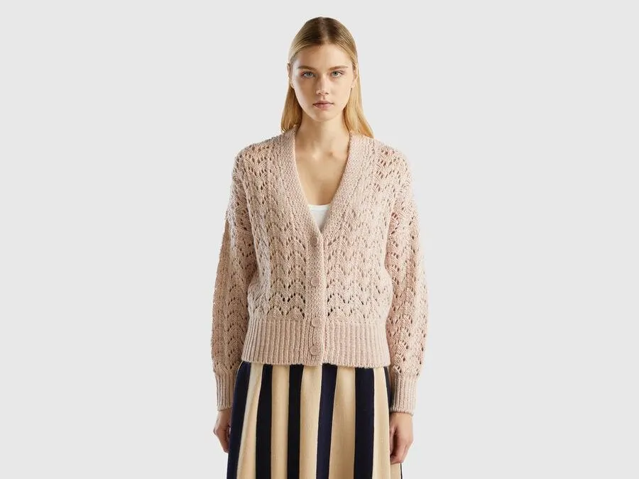 Cardigan effetto uncinetto