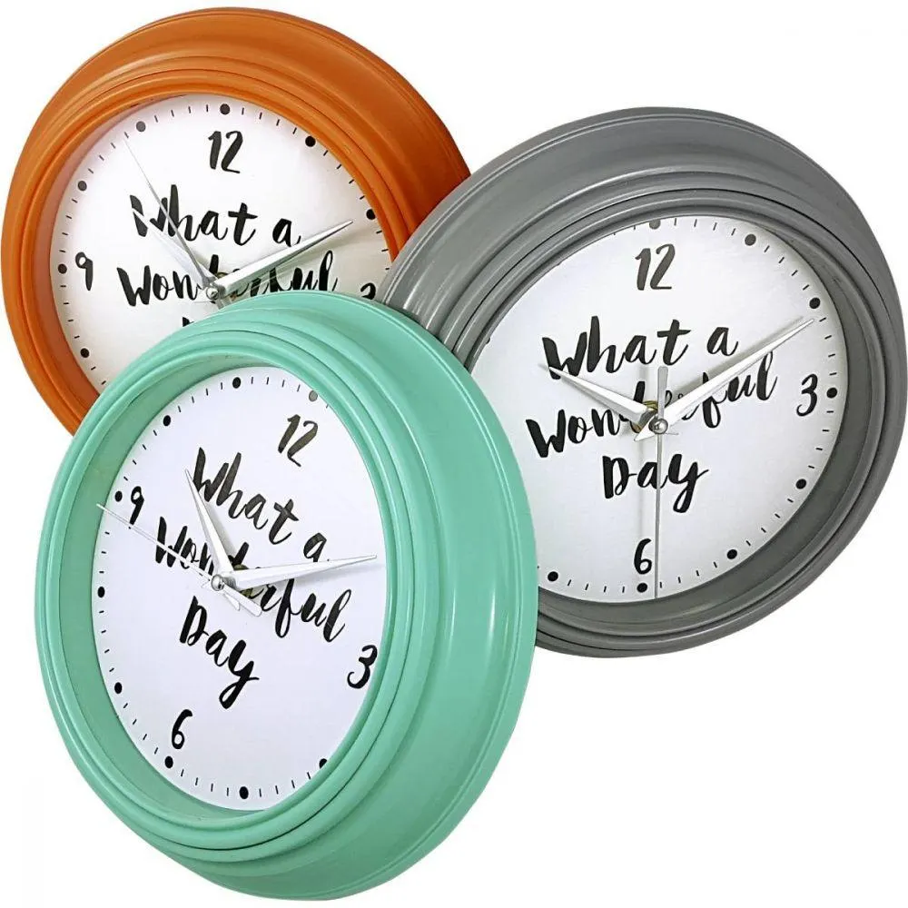 DECOR CASA Orologio a Muro Tondo Wonder 22cm