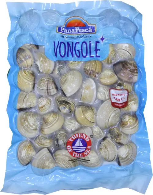 VONGOLE CON GUSCIO KG.1 SURGELATE PANAPESCA