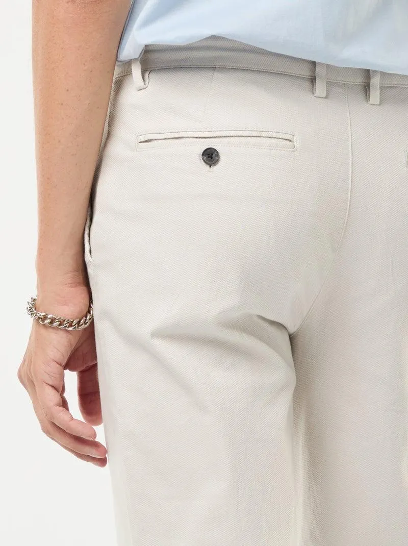 Pantaloni chino in twill - Bianco