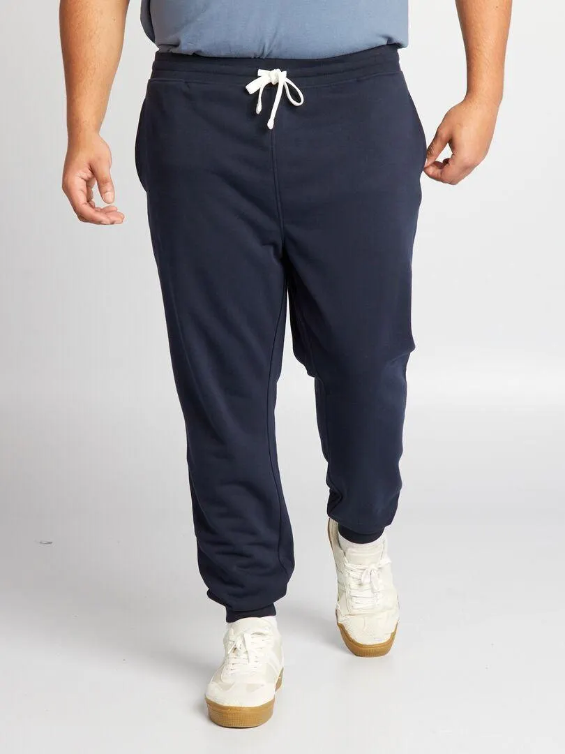 Joggers in tessuto felpato - BLU