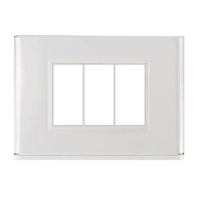 Placca BEGHELLI Brain 3 moduli bianco