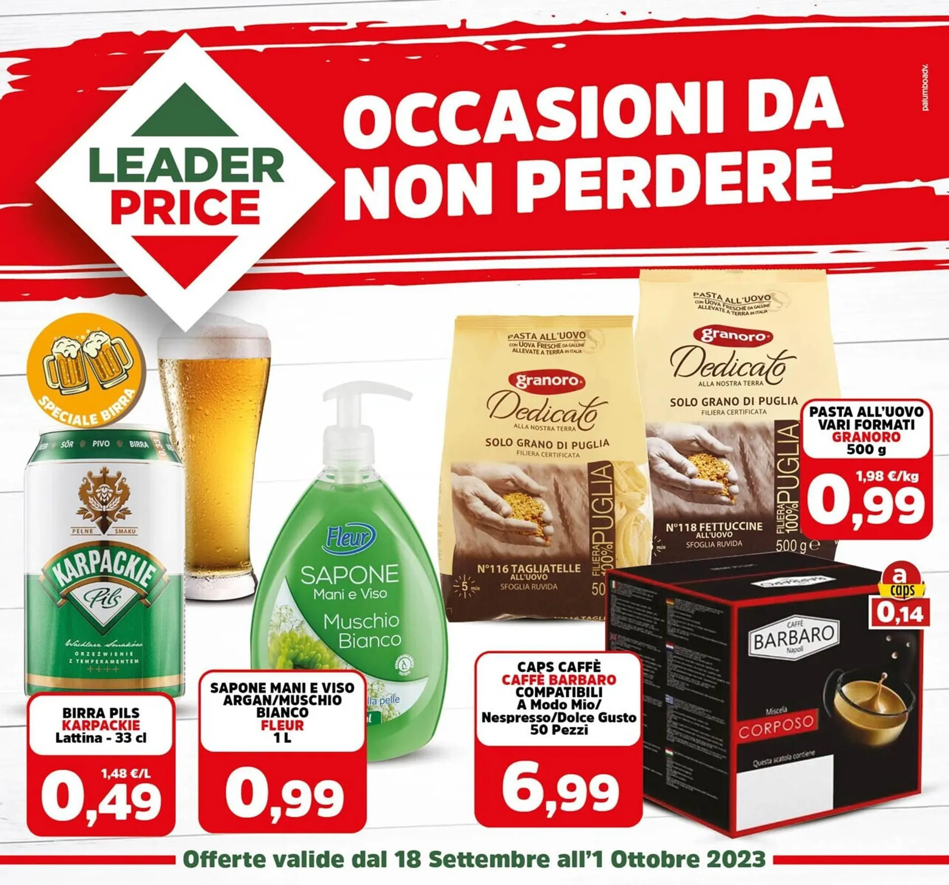 Volantino Leader Price da 18 settembre a 1 ottobre di 2023 - Pagina del volantino 1