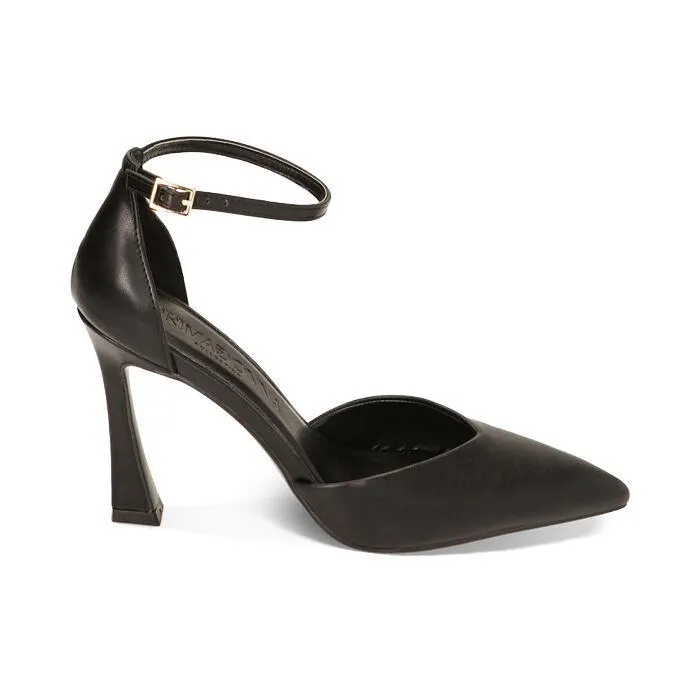 Décolleté cinturino nere, tacco 9,5 cm
