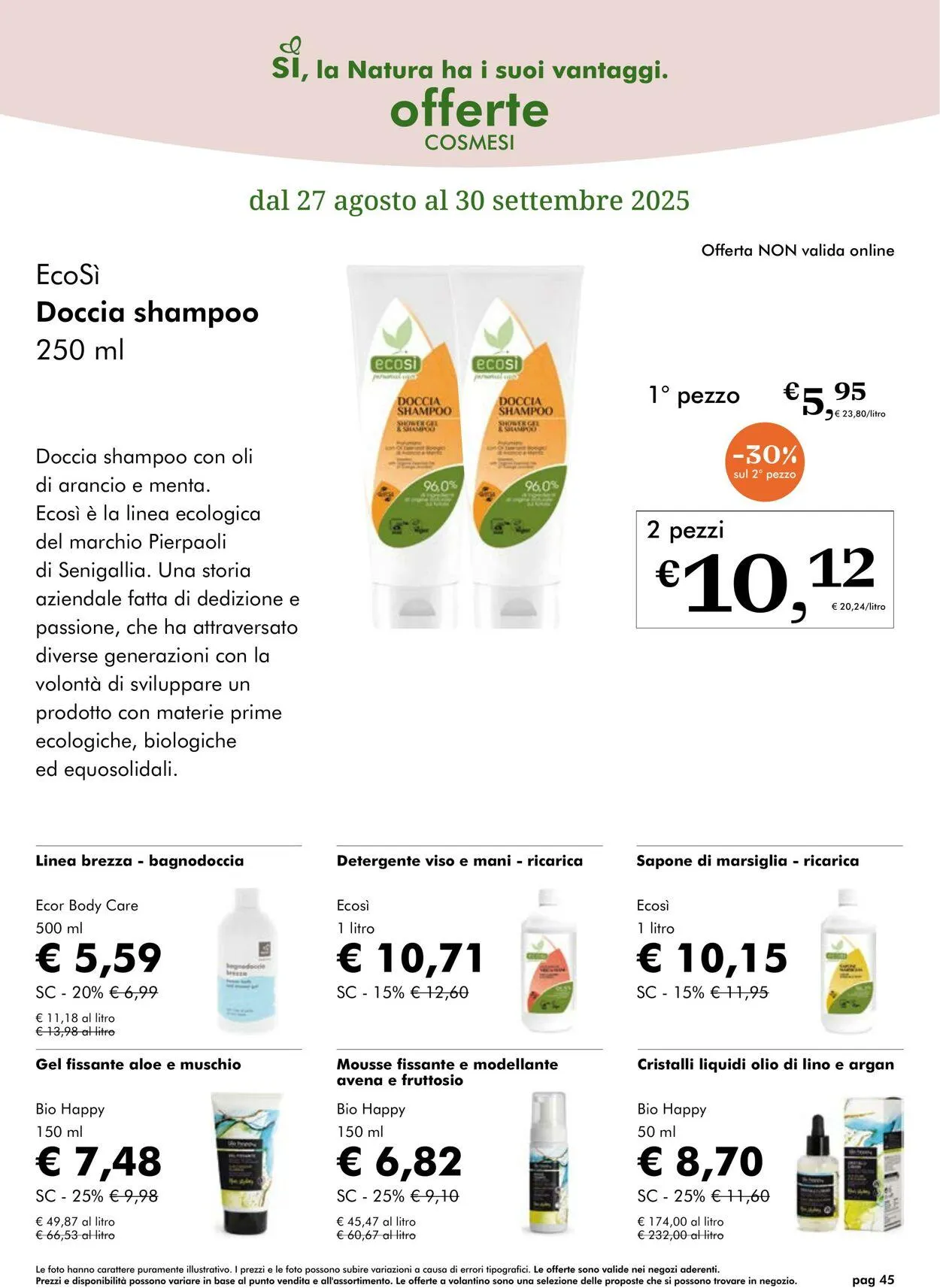 Natura Sì Volantino attuale da 25 settembre a 9 ottobre di 2025 - Pagina del volantino 45
