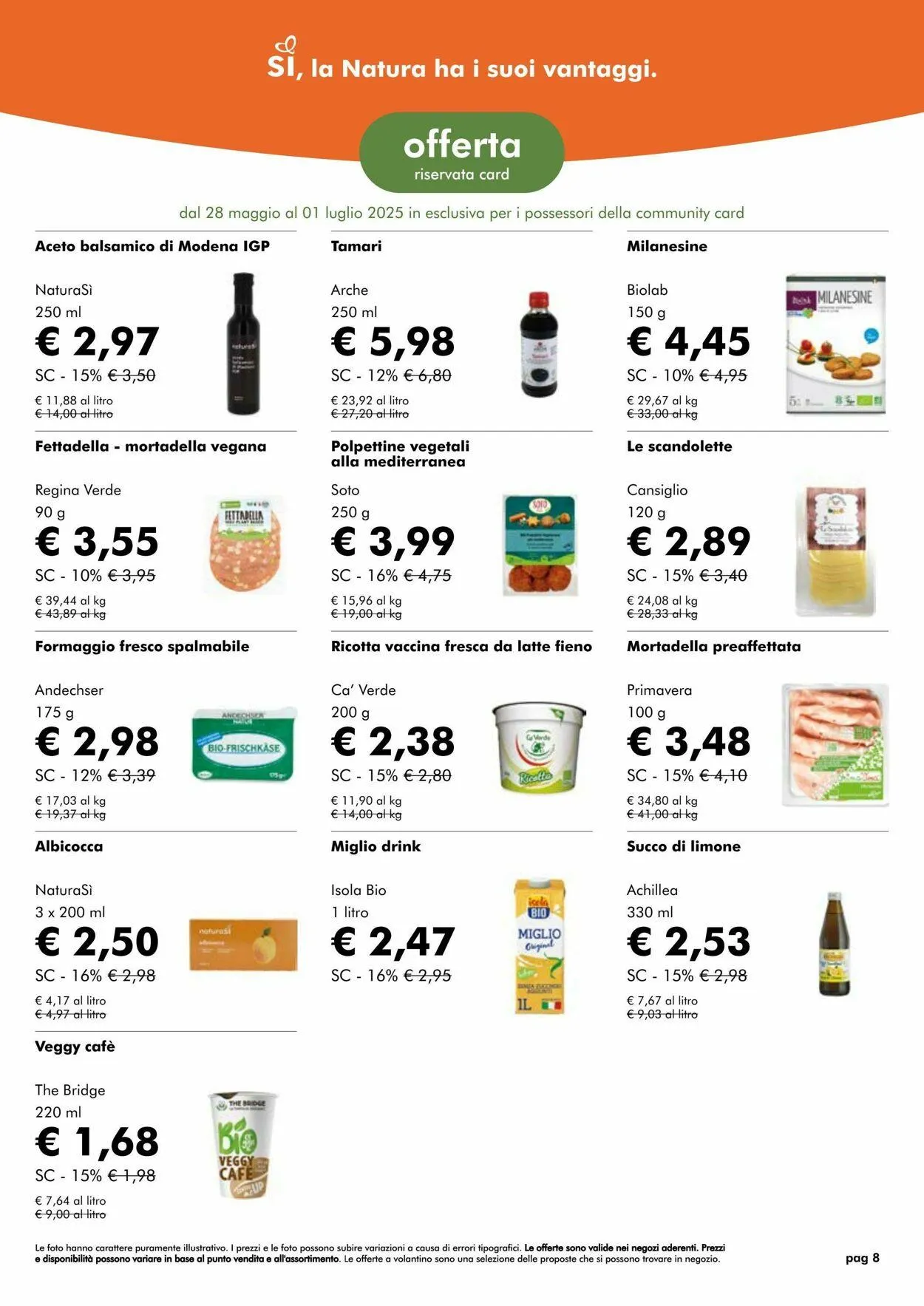 Natura Sì Volantino attuale da 8 luglio a 22 luglio di 2025 - Pagina del volantino 8
