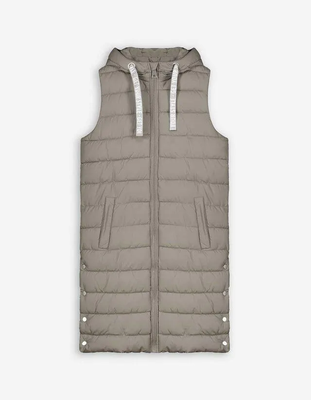 Gilet lungo - Cappuccio