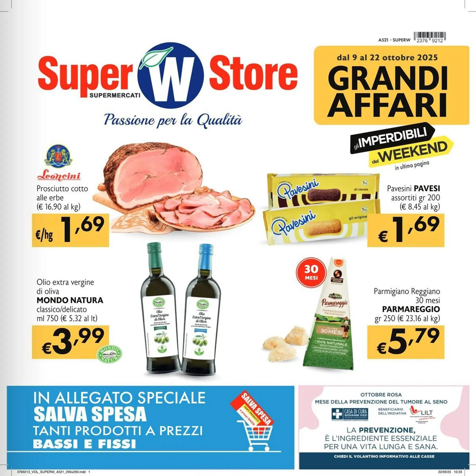 Volantino SuperW da 9 ottobre a 9 ottobre di 2025 - Pagina del volantino 1