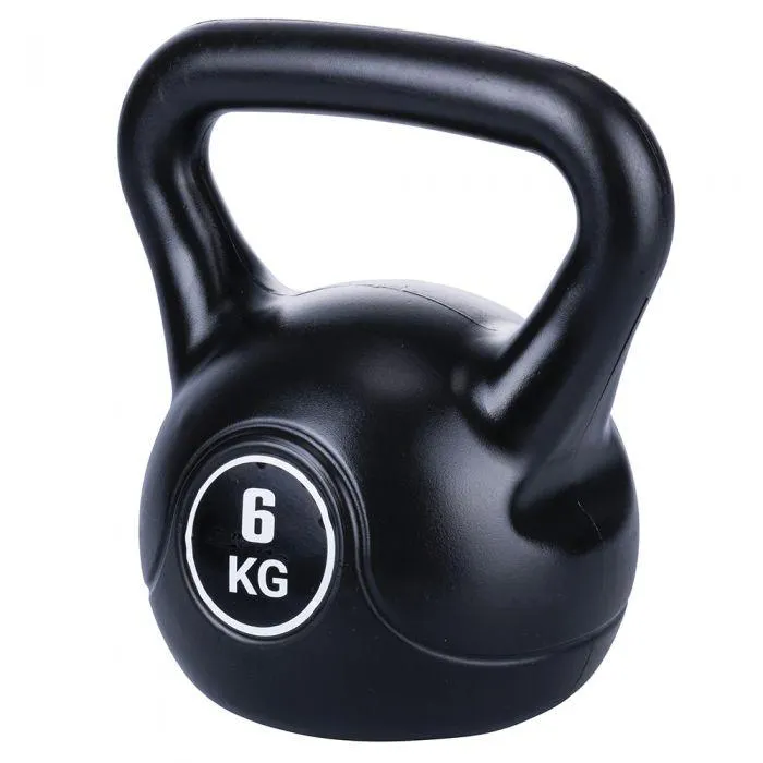 Kettlebell 6 Kg, per allenamento, nero, FitLover