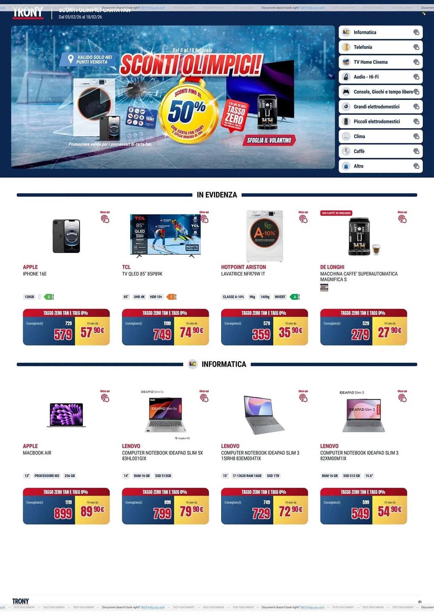 Volantino Trony - 1