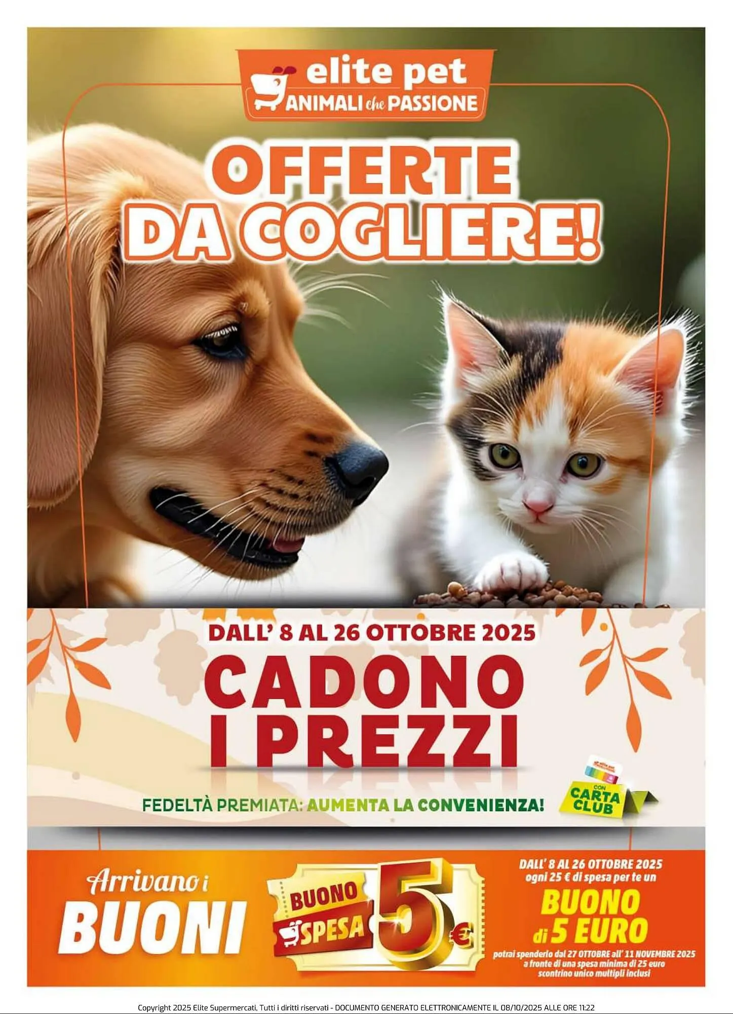 Volantino Elite Pet da 8 ottobre a 26 ottobre di 2025 - Pagina del volantino 1