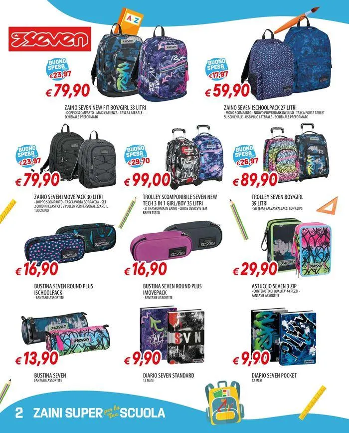 Zaini super per la tua scuola da 25 luglio a 29 settembre di 2024 - Pagina del volantino 2