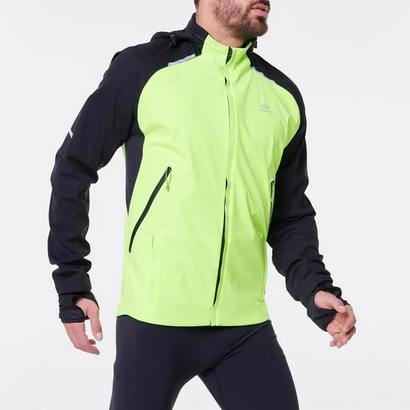 Giacca invernale running uomo KIPRUN WARM REGUL gialla
