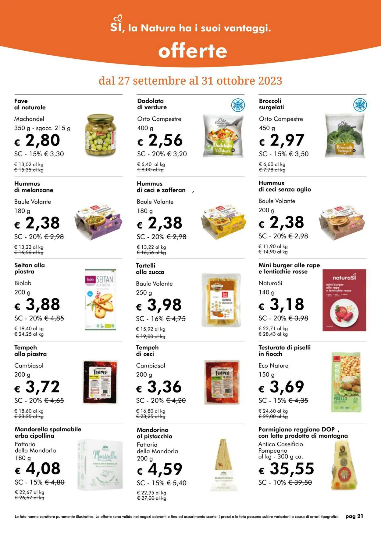 NaturaSì da 1 ottobre a 31 ottobre di 2023 - Pagina del volantino 21